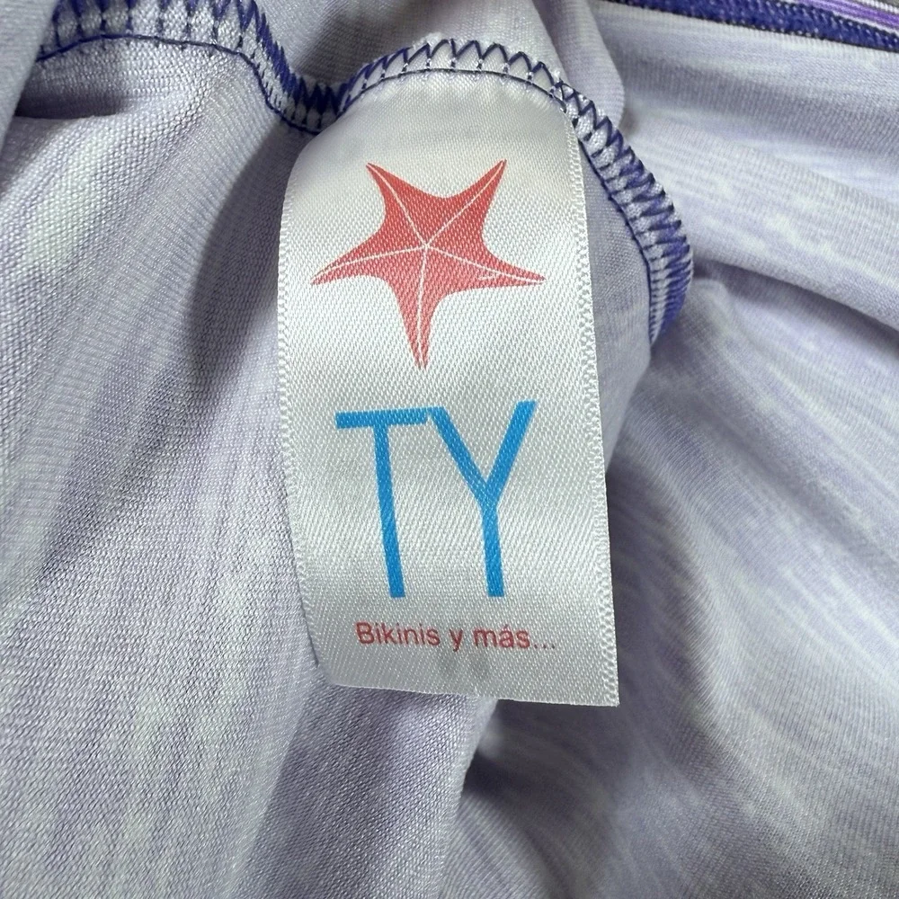 Ty Bikinis Y Mas‎ Swimsuit Coverup Women's Medium Purple Tank Dress Stretch